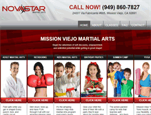 Tablet Screenshot of novastarmartialarts.com